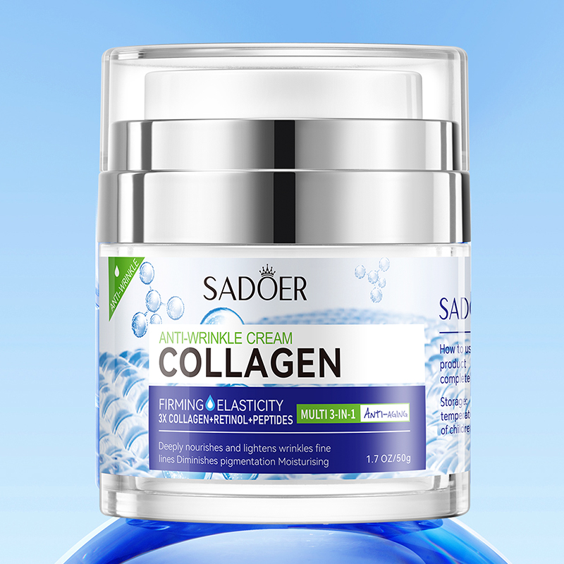 Skincare Vitamin C - SADOER วิตามินซีคอลลาเจนครีมต่อต้านริ้วรอยให้ความชุ่มชื้นไวท์เทนนิ่งครีมบำรุงผิวหน้าครีมกลางวันความงามใบหน้าการดูแลผิว